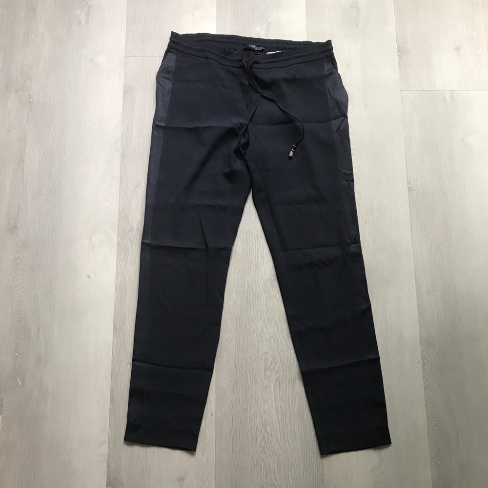 ESCADA LAUREL NAVY JOGGER PANTS SATIN TUXEDO WOMENS 6